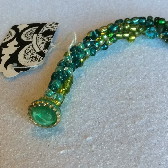 FINAL SALE PRICE CL Designs Blue/Green Twisted Crystal Bracelet - Picture 4 of 4